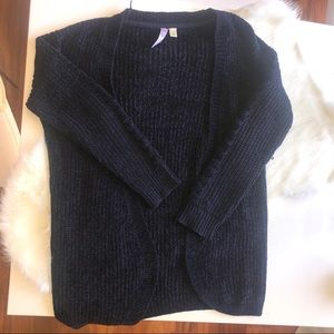 Super Soft Navy Chenille Cardigan